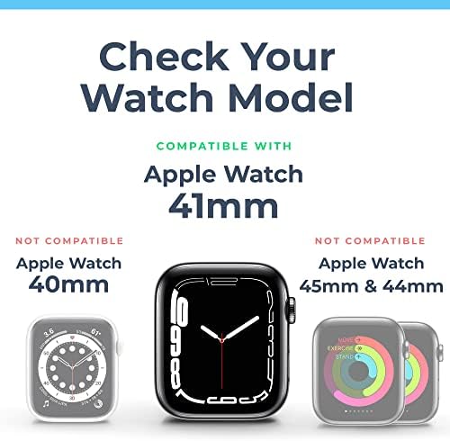 מקרה תורת הכוח עבור Apple Watch 41 ממ פגוש קשה עם מגן מסך עמיד לשילוב פרמיום, [הגנה על גוף מלא],